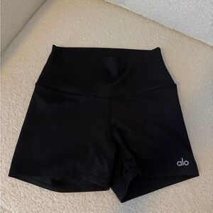 ALO Yoga Black Athletic Shorts with Elastic Waistband